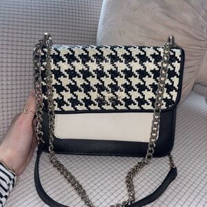Kate Spade Chic Black and White Houndstooth Women's Bag